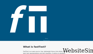 fasttext.cc Screenshot