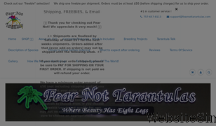 fearnottarantulas.com Screenshot