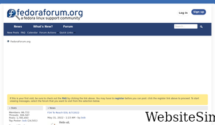 fedoraforum.org Screenshot