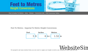 feettometres.com Screenshot