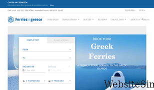 ferriesingreece.com Screenshot
