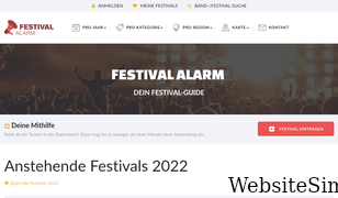 festival-alarm.com Screenshot