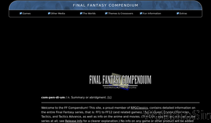 ffcompendium.com Screenshot