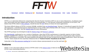 fftw.org Screenshot
