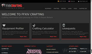 ffxivcrafting.com Screenshot