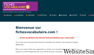 fichesvocabulaire.com Screenshot