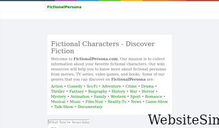 fictionalpersona.com Screenshot