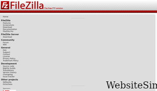 filezilla-project.org Screenshot