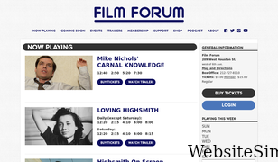 filmforum.org Screenshot