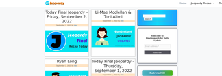 finaljeopardytoday.com Screenshot