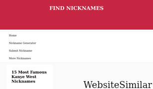 findnicknames.com Screenshot