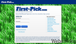 first-pick.com Screenshot