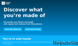 fitnessgenes.com Screenshot