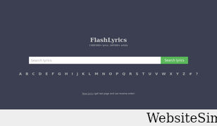 flashlyrics.com Screenshot
