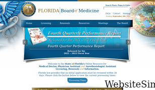 flboardofmedicine.gov Screenshot