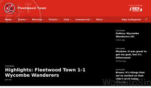 fleetwoodtownfc.com Screenshot