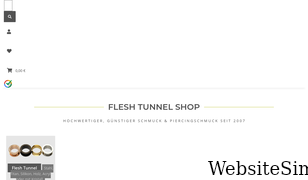 flesh-tunnel-shop.de Screenshot