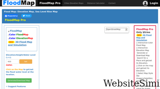 floodmap.net Screenshot