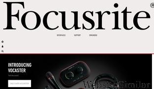 focusrite.com Screenshot