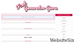 fontgeneratorguru.com Screenshot
