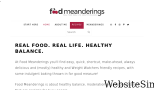 foodmeanderings.com Screenshot