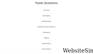 foodsquestions.com Screenshot
