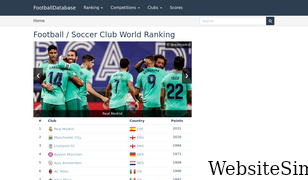 footballdatabase.com Screenshot