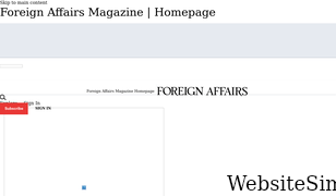 foreignaffairs.com Screenshot