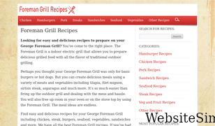 foremangrillrecipes.com Screenshot