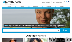 forfatterweb.dk Screenshot