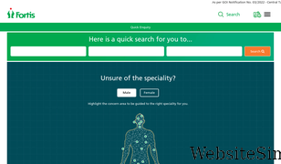 fortishealthcare.com Screenshot