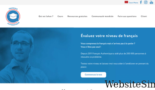 francaisauthentique.com Screenshot