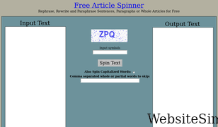 free-article-spinner.com Screenshot
