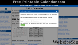 free-printable-calendar.com Screenshot