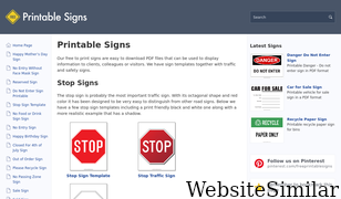 free-printable-signs.com Screenshot