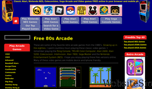 free80sarcade.com Screenshot