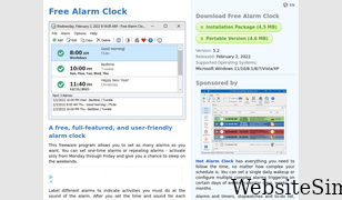 freealarmapp.com Screenshot