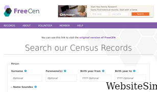 freecen.org.uk Screenshot