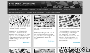 freedailycrosswords.com Screenshot