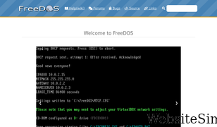 freedos.org Screenshot