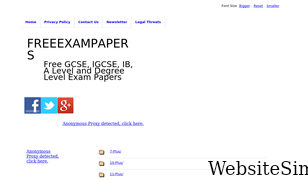 freeexampapers.com Screenshot