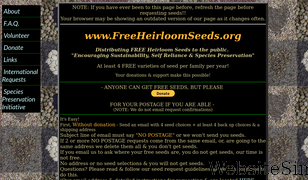 freeheirloomseeds.org Screenshot