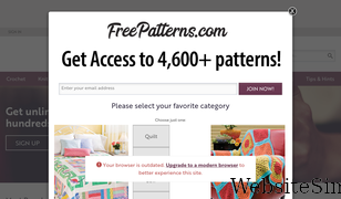 freepatterns.com Screenshot