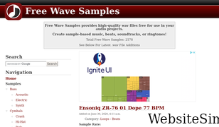 freewavesamples.com Screenshot