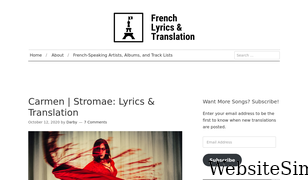 frenchlyricstranslations.com Screenshot