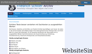 friedrich-schiller-archiv.de Screenshot