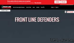 frontlinedefenders.org Screenshot