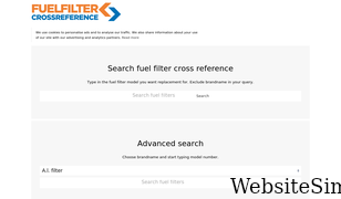 fuelfilter-crossreference.com Screenshot