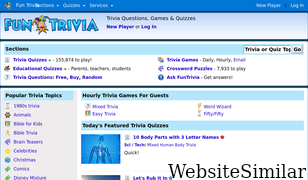 funtrivia.com Screenshot