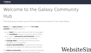 galaxyproject.org Screenshot